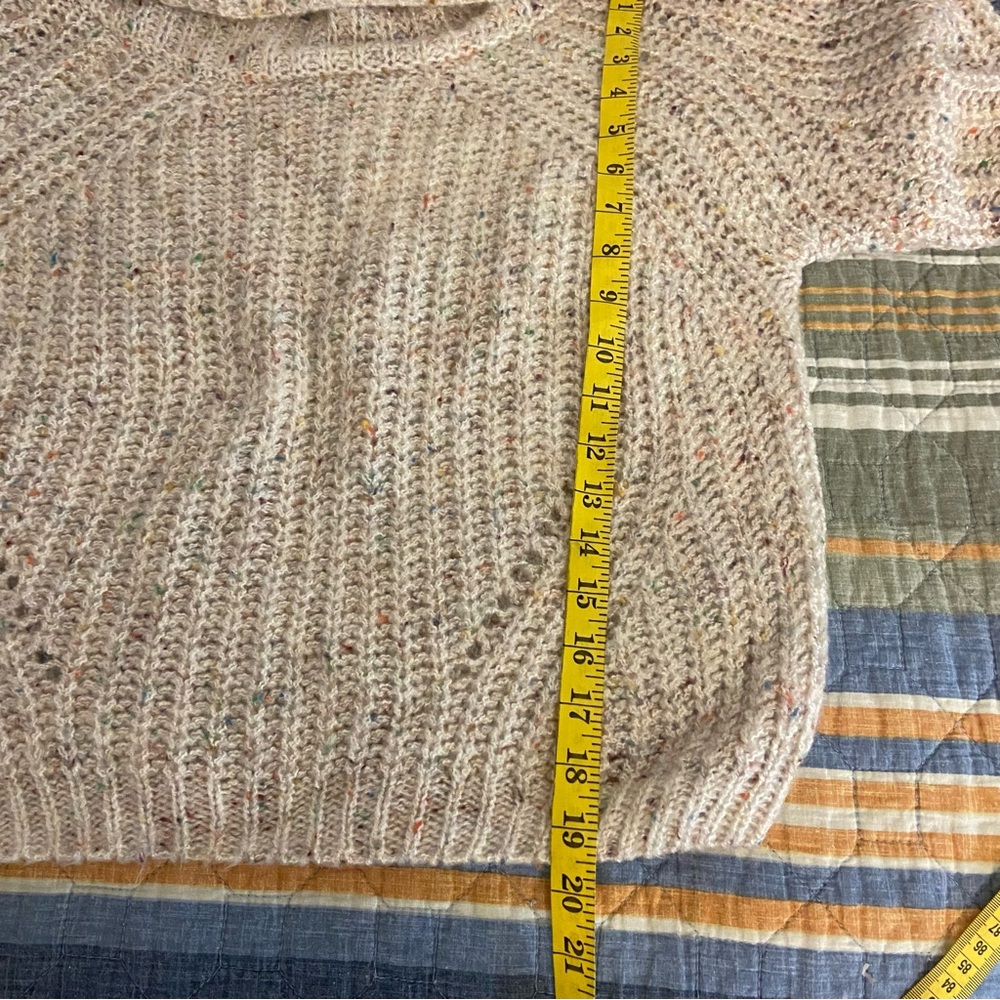 SALE NWT moon & madison Speckled Cream Cowl Neck Sweater XS - Picture 5 of 8